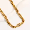 Choker YtrKiasy 18k Gold Plated Necklace 8mm Width Stainless Steel Thick Cuban Link Chain Women Miami Chunky Trendy Jewelry Gifts