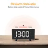 Relógios de mesa Snooze Alarm Clock Timer FM Radio USB Projection Backlight Digital LED Rotating Projector