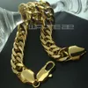 Bracelet cool en or 18 carats 18 carats GF pour homme, largeur 10 mm, longueur 22 cm, B1192987