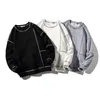 Felpe con cappuccio da uomo Felpa con cappuccio tinta unita pesante Felpa a maniche lunghe in cotone tinta unita Basic Warm Spring Pullover allentato Streetwear E167