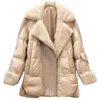Mulheres para baixo parkas moda outono inverno real vison casaco de pele feminino natural ganso pena jaqueta capuz luxo 231013