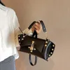 Evening Bags Rivet Motorcycle Cool Girls Casual Shoulder Ladies Pillow Soft Leather Solid Color Cross Body Buckle Flap 231013