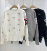 TB Autumn/Winter New Round Neck Pullover Sweater Women's Full Piece Embroidery Animal Cartoon Heavy Work Knit Loose End Style