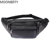 Waist Bags Genuine Leather Bag Men Pack Funny Belt Chain for Phone Pouch Mens Fanny 231013