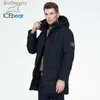 Parkas pour hommes ICEbear 2023 hiver vêtements pour hommes épaissir chaud veste pour hommes à capuche manteau mi-long pour hommes veste en coton à la mode MWD3061DL231014