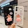 Połączenia telefonu komórkowego Case na Redmi Note 10 10t 11 11t 5 6 7 8 8t 9 Pro Max 9S 9t 5G Śliczna kreskówka Peach Corgi Dog 3D Buttocks Cover L230823