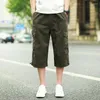 Herenbroeken Zomer Cargo Shorts Heren Katoen Casual Outdoor Losse Multi Pocket Kuitlengte Plus Size Drop