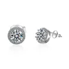 Original 925 Silver Charm Stud Earrings Women Girl Gift Solitaire 1 CT CARAT ZIRCONIA Diamond Earring Jewelry XED5182535