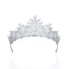 Grampos de cabelo vintage pérola nupcial coroa casamento headdress 3a cz noiva tiaras acessórios princesa hq0314