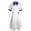 Anime higurashi quando eles choram hou ryugu rena reina cosplay fantasia vestido branco roupa adulta