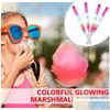 Dekoracja imprezy LED Light Up Cotton Candy Ronees Colorf Shlowing Marshmallow Stick wielokrotnego użytku Favor Concert Park Flashing Night Drop de Dh61v