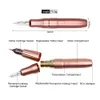 Máquina de tatuagem BIOMASER est Maquiagem Permanente 2 Cabeça Rosa Ouro Microblading Pen Equipamento 3D Gun Set 231013