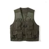 Mäns västarjacka ärmlös Vest Tide Brand Function Tactical staplad genom att skjuta Hip Hop Multi