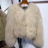 Femmes Fourrure Faux YOLOAgain Plus de Couleurs Plus La Taille Réel Mongolie Mouton Veste Femmes Hiver Chaud Bouclés Flurry Manteau Dames 231013
