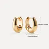 Hoop Earrings HIMEISANG Gold Plated Smooth For Women Vintage Piercing Cz Zircon Circle Huggies Jewelry Wholesale