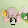 Mascot Costumes 13cm Kawaii Muscular Animal Plush Doll Toy Cute Panda Rabbit Frog Plushie Keychain Bags Pendant Decoration Kids Christmas Gifts