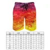 Herren-Shorts, abstraktes Sonnenuntergang-Gym-Druck, klassische Strand-Shorts, männliche Sport-Fitness, schnell trocknende Badehose, Geburtstagsgeschenk