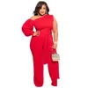 Les combinaisons de taille de taille plus femme Rompers Femmes Plus taille à sauts de taille pantalon féminins pantalons de jambes à la mode couleur solide grande tailles y ca dh6tl