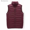 Men's Down Parkas Men's Sleeveless Puffer Jacket 2023 New Autumn Spring Lightweight Water-Resistant Packable Men Down Vest CoatL231014