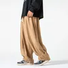 Mäns byxor överdimensionerade breda ben Män förlorar Japan Style Fashion Drawstring Straight Jogger Harajuku Street Manlig MANAL M-5XL