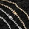 Nova chegada jóias zircão cúbico coração tênis colar pulseira brilhante forma de coração diamante tênis corrente com 18k banhado a ouro