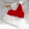 Chapeau de noël doux rouge court en peluche, pour la maison, décor de joyeux noël, cadeau de bonne année, casquette chaude d'hiver