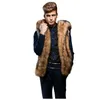 Chamsgend 2019 Winter Faux Fur Vest Men Hooded Fate Fur Warm Jacket Sreeveless Outerwear Waistcoat Vest Chaleco Hombre225y