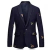 Męskie garnitury Blazers pszczoły Blazer Men Mash Mase Wedding Prom Single Button dla męskiej stylowej marynarki 6xl EM206193F