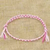 Link Bracelets 12Pcs/Lot Bohemian ColorFul Cotton FrinedShip Rope Bracelet For Men Women Kids Party Jewelry Gift