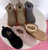 Hot Australia Boots U5854 Classici corti mini stivali da neve da donna mantengono caldo stivale uomo donna peluche casual scalda stivaletti pelle scamosciata scarpe di pelle di pecora