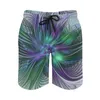 Shorts pour hommes Floral Art Print Board Summer Purple Green Flower Retro Beach Hommes Running Surf Quick Dry Design Trunks