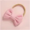 Accessoires de cheveux Attachés à la main Corduroy Bows Bandeau ou Clips Filles Tissu Bow Nylon Bébé Bandeaux Enfants Enfants Headwear Drop Livrer Dhbhl