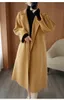 Damen-Wollmischungen, langärmelig, lässiger Mischungsmantel, Damen-Herbst-Winter, elegant, V-Ausschnitt, koreanische lose Mäntel, Vintage-Mode, Damenmantel 2023 231013