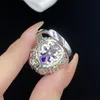 Jóias feminino anel de casamento roxo starlight pombo ovo imitação ametista cheio diamante abertura anel festa aniversário presente ajustável