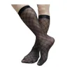 See Through Mens Socks Dress Formal Suit For Business Male Black Tube Hose Sheer Sexy Stocking Softy Comfortable2366