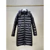 Doudoune longue cintrée pour femme, manteau d'hiver à capuche brillant, noir, classique, tout élégant, automne et hiver, CC