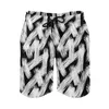 Men's Shorts Brush Print Board Summer Paint Stripes Sportswear Beach Men Fast Dry Casual Custom Plus Size Swim Trunks