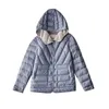 Kobiet Down Parkas Janveny Women Ultra Light 90 White Duck Jacket dwustronna puffer płaszcza z kapturem samica swobodna odwracalna 231013