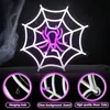 1pc Spider Web Neon Sign 12.99*12.99inch Glow Wall Art Decor Halloween Led Sign Neon Lamp, USB Powered For Halloween Wedding Birthday Ceremony Party Decoration