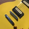 Standard elektrisk gitarr, citrongul färg, abalone inlay silverhårdvara, sebra pickups, gratis frakt