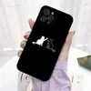 携帯電話のケース漫画猫の絵画電話ケースiPhoneのシリコンソフト14 13 12 11 Pro Mini XS Max 8 7 6 Plus X 2020 XR Shell L230823