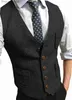 Gilets pour hommes gilet de costume formel pour hommes col en v Tweed gilet à chevrons robe d'affaires gilets de costume pour WeddingL231014