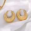 Creolen aus 316L-Edelstahl für Damen, modisch, goldfarben, Herz, kreisförmig, großer Schmuck, Party-Geschenke