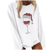 Women's Hoodies Personalized Design Christmas Print Long Sleeved Crew Neck Hoodie Sweatshirts With Zipper Size 13 Quilted Zip Up