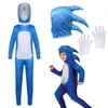 Barn Sonic The Hedgehog -videospel Anime Cosplay Halloween Carnival Party Jumpsuits Mask Costume For Kids Dress Up283i