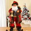 Décorations de Noël 67 cm pour la maison électrique avec musique grand père Noël jouant du violon et cadeaux d'année pour enfants 231013