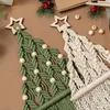 Decorações de Natal 2 PCS Cordão Árvore de Algodão Macrame Kit Tecido Xmas Festival DIY Ornamentos Pendurados Artesanais Presente Criativo Decoração de Casa 231013