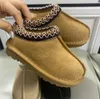U Slippers Tazz Baby Shoes Chestnut Fur Slides Sheepskin Shearling Classic Ultra Mini Boot Winter Mules Slip-on Suede Booties