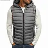 Coletes masculinos outono inverno colete puffer jaquetas moda sem mangas colete jaquetas fino ajuste masculino algodão para baixo jaqueta masculina casual coletel231014