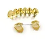 Grillz Dental Grills光沢のある銅Grillz Punk Vampire Canine Teeth Jewelry Set Hip Hop Women Men GoldメッキアクセサリードロップデリDhmqk